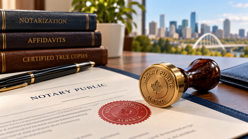 Notary Public and Commissioner for Oaths services in Edmonton